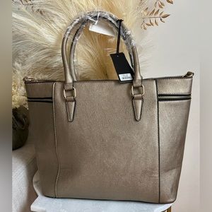 Gold shoulder bag